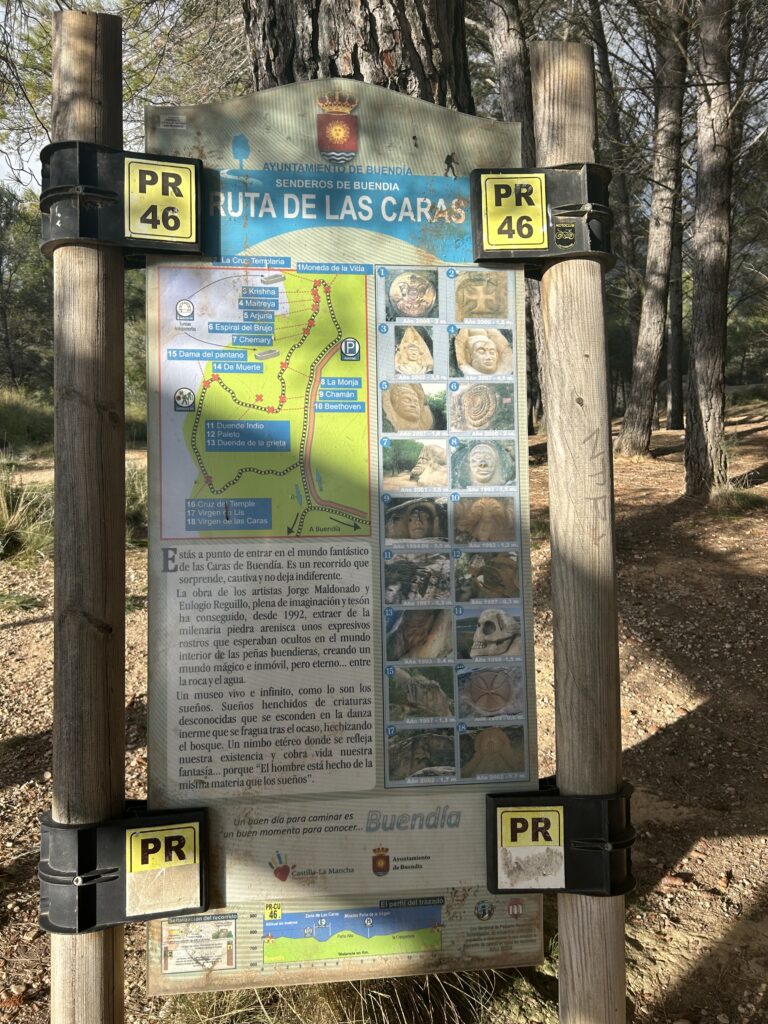 Mapa de la ruta de las caras
