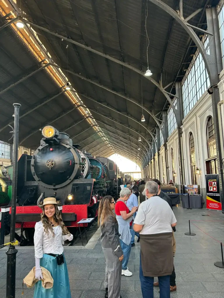 Recibimiento en el museo del ferrocarril de Madrid